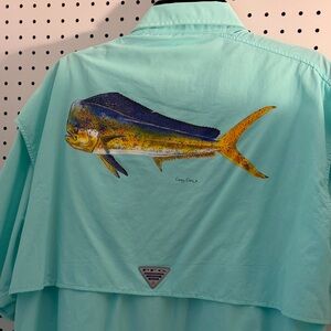 Columbia Light Blue Button-Up Shirt